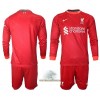 Officiële Voetbalshirt + Korte Broek Liverpool Thuis 2021-22 Lange Mouw - Kids